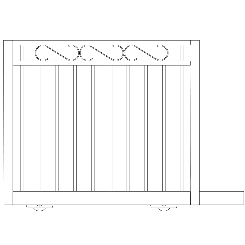 Steeline FNW ONLINE Aluminium Sliding Gate Continuous Scroll